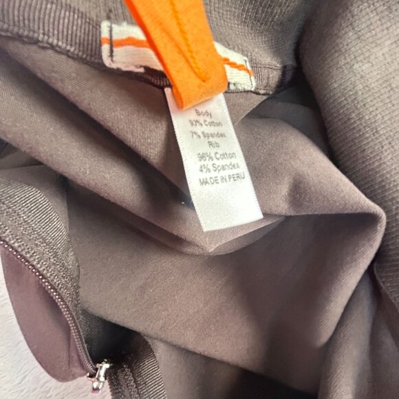 Lucy Womens Ideal Jacket Large Brown Cotton Blend Stretch Zip Front New - Picture 4 of 8